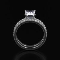 1.59 Ct. White Sapphire Ring, 18K White Gold 3
