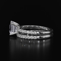 1.59 Ct. White Sapphire Ring, 18K White Gold 4