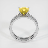2.31 Ct. Yellow Sapphire Ring, 18K White Gold 3
