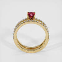 0.61 Ct. Ruby Ring, 10K Yellow Gold 3