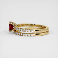 0.61 Ct. Ruby Ring, 10K Yellow Gold 4