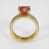 3.22 Ct. Pinkish Brown Sapphire Ring, 14K Yellow Gold 3