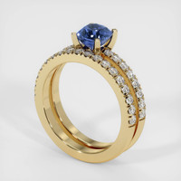 0.86 Ct. Sapphire Ring, 18K Yellow Gold 2