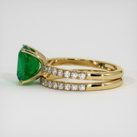 2.52 Ct. Emerald Ring, 18K Yellow Gold 4