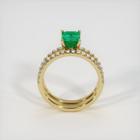 1.19 Ct. Emerald Ring, 18K Yellow Gold 3