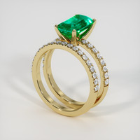 1.93 Ct. Emerald Ring, 18K Yellow Gold 2