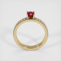 0.61 Ct. Ruby Ring, 18K Yellow Gold 3