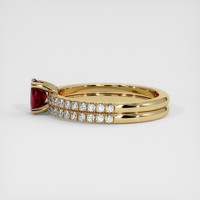 0.61 Ct. Ruby Ring, 18K Yellow Gold 4