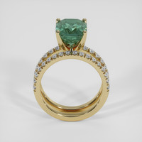 5.15 Ct. Green Sapphire Ring, 18K Yellow Gold 3