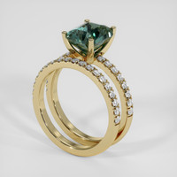 3.57 Ct. Bi Color Sapphire Ring, 18K Yellow Gold 2