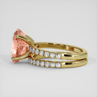 5.09 Ct. Padparadscha Sapphire Ring, 18K Yellow Gold 4