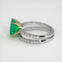 1.55 Ct. Emerald Ring, 18K Yellow & White 4