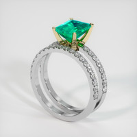 1.60 Ct. Emerald Ring, 18K Yellow & White 2