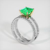 1.60 Ct. Emerald Ring, 18K Yellow & White 2