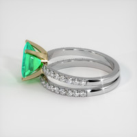 1.54 Ct. Emerald Ring, 18K Yellow & White 4