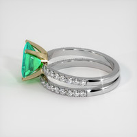 1.64 Ct. Emerald Ring, 18K Yellow & White 4