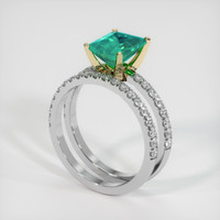 1.47 Ct. Emerald Ring, 18K Yellow & White 2