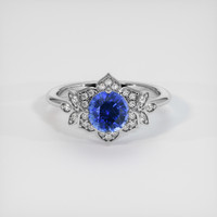 1.14 Ct. Blue Sapphire Ring, Platinum 950 1