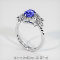1.92 Ct. Color Change Sapphire Ring, Platinum 950 2