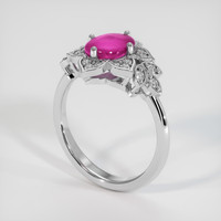 2.14 Ct. Pink Sapphire Ring, Platinum 950 2