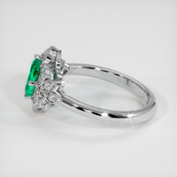 0.80 Ct. Emerald Ring, Platinum 950 4