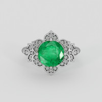 1.92 Ct. Emerald Ring, Platinum 950 1