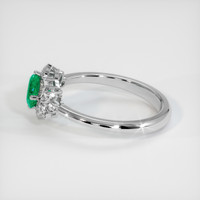 0.88 Ct. Emerald Ring, Platinum 950 4