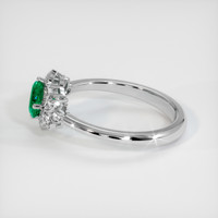 0.92 Ct. Emerald Ring, Platinum 950 4