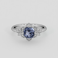 0.98 Ct. Bluish Grey Spinel Ring, Platinum 950 1