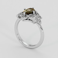 1.00 Ct. Brownish Green Andalusite Ring, Platinum 950 2