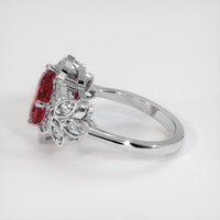 2.91 Ct. Reddish Pink Sapphire Ring, Platinum 950 4