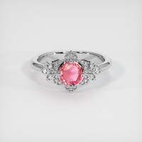 0.62 Ct. Padparadscha Sapphire Ring, Platinum 950 1