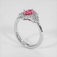 1.04 Ct. Padparadscha Sapphire Ring, Platinum 950 2