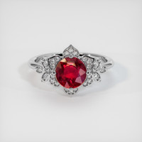 1.71 Ct. Ruby Ring, Platinum 950 1