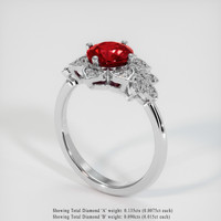 1.40 Ct. Ruby Ring, Platinum 950 2