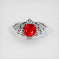 1.15 Ct. Ruby Ring, Platinum 950 1