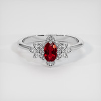 0.55 Ct. Ruby Ring, Platinum 950 1