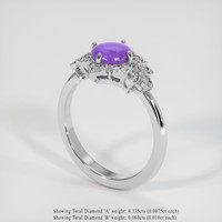 1.71 Ct. Purple Sapphire Ring, Platinum 950 2