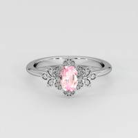 0.40 Ct. Padparadscha Sapphire Ring, Platinum 950 1
