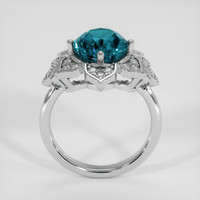 4.62 Ct. Greenish Blue Sapphire Ring, Platinum 950 3