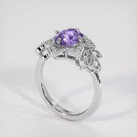 1.91 Ct. Violet Sapphire Ring, Platinum 950 2