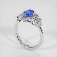 1.00 Ct. Blue Sapphire Ring, Platinum 950 2