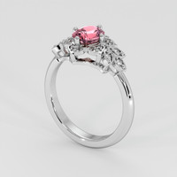 1.11 Ct. Padparadscha Sapphire Ring, Platinum 950 2