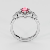 1.11 Ct. Padparadscha Sapphire Ring, Platinum 950 3