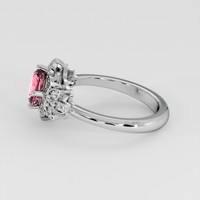 1.11 Ct. Padparadscha Sapphire Ring, Platinum 950 4