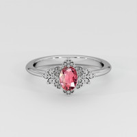 0.73 Ct. Padparadscha Sapphire Ring, Platinum 950 1