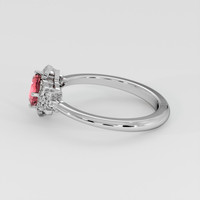 0.73 Ct. Padparadscha Sapphire Ring, Platinum 950 4