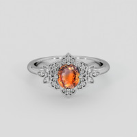 1.03 Ct. Bi Color / Parti Sapphire Ring, Platinum 950 1