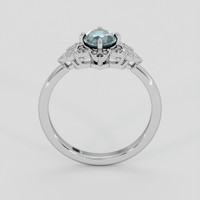 1.23 Ct. Bluish Green Sapphire Ring, Platinum 950 3