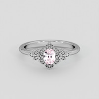 0.47 Ct. Pink Sapphire Ring, Platinum 950 1
